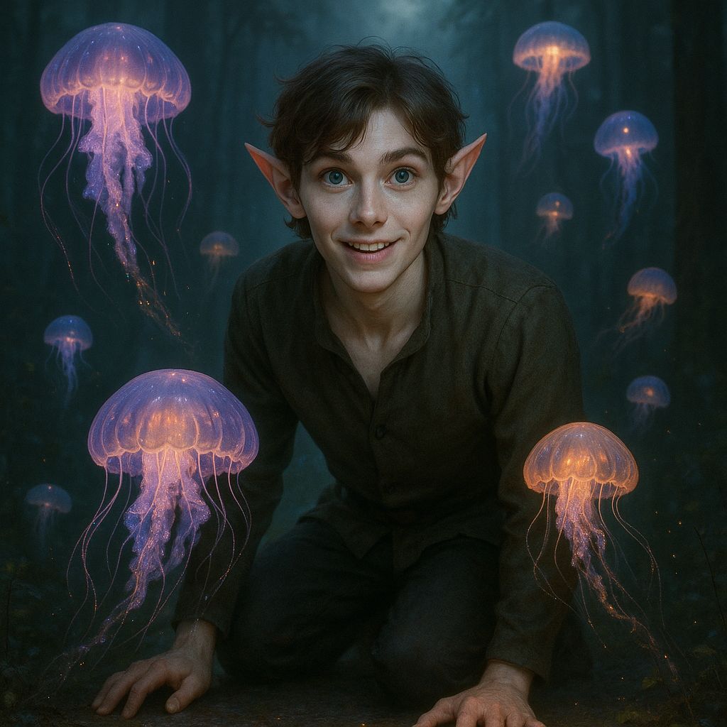 Mystical Elf in Enchanted Woodland