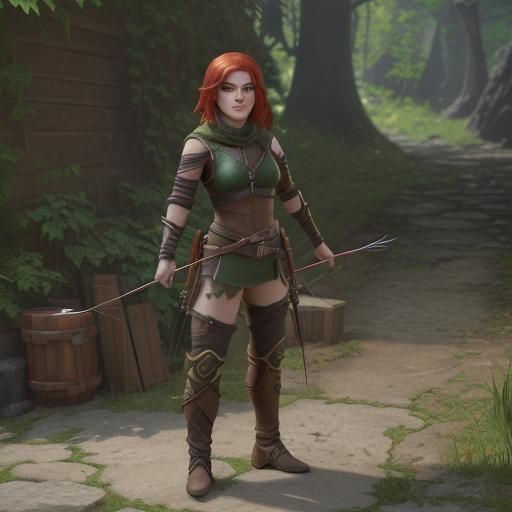 Halfling Rogue with Crossbow: Fantasy Digital Art