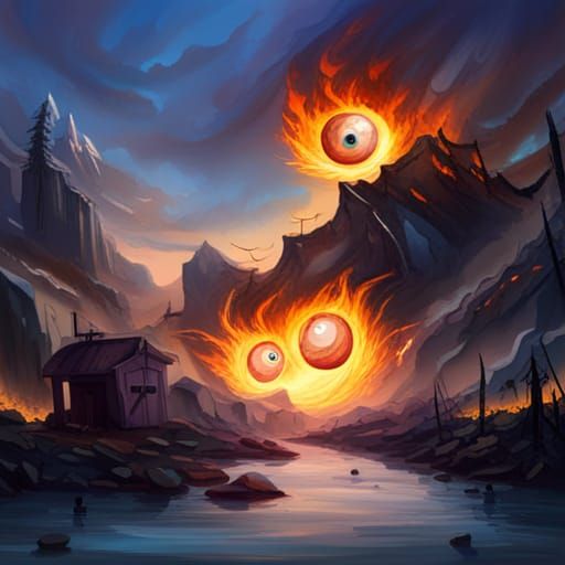 Eyeballs Clash in Fiery Confrontation