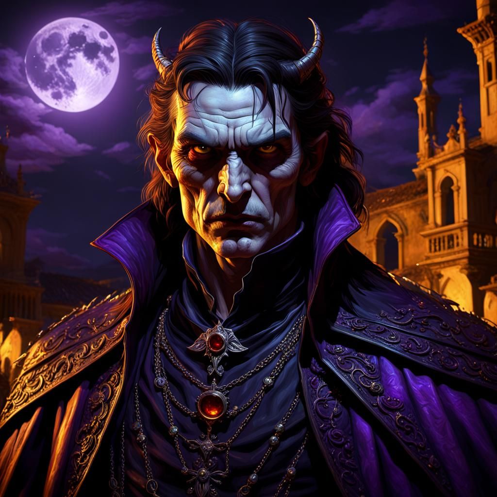 Hyperdetailed Spanish Vampire Portrait in Dark Fantasy Style