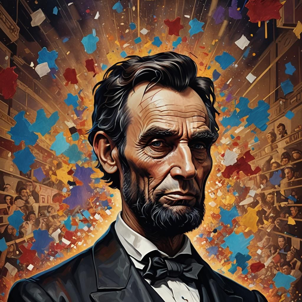 Abraham Lincoln at the Cinema: Hyperrealistic Portrait