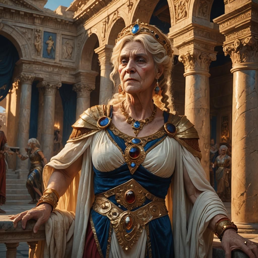 Transvestite as Messalina in Alma Tadema Style