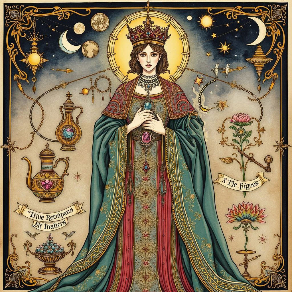 Mystical Woman in Splendid Solis Style