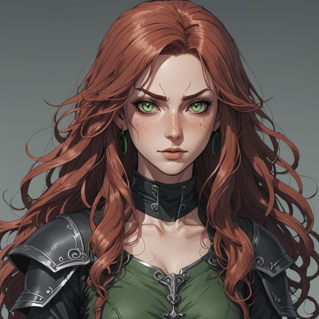 Anime Rogue Character Portrait in Cel-Shaded Style