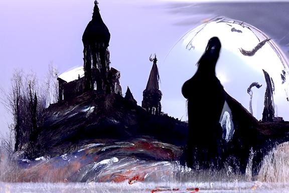 Gothic Dracula Castle Under Ominous Moon