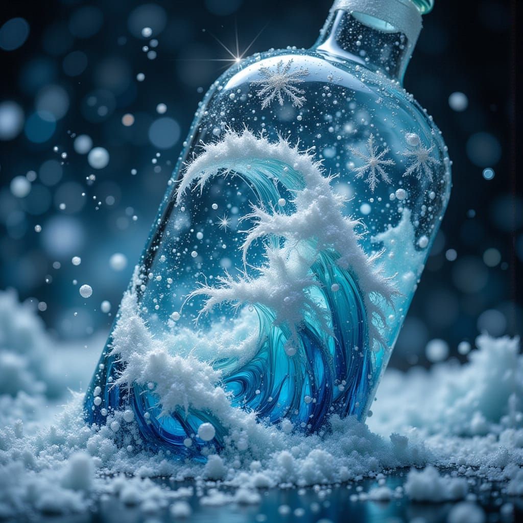 Arctic Storm in a Glass Bottle