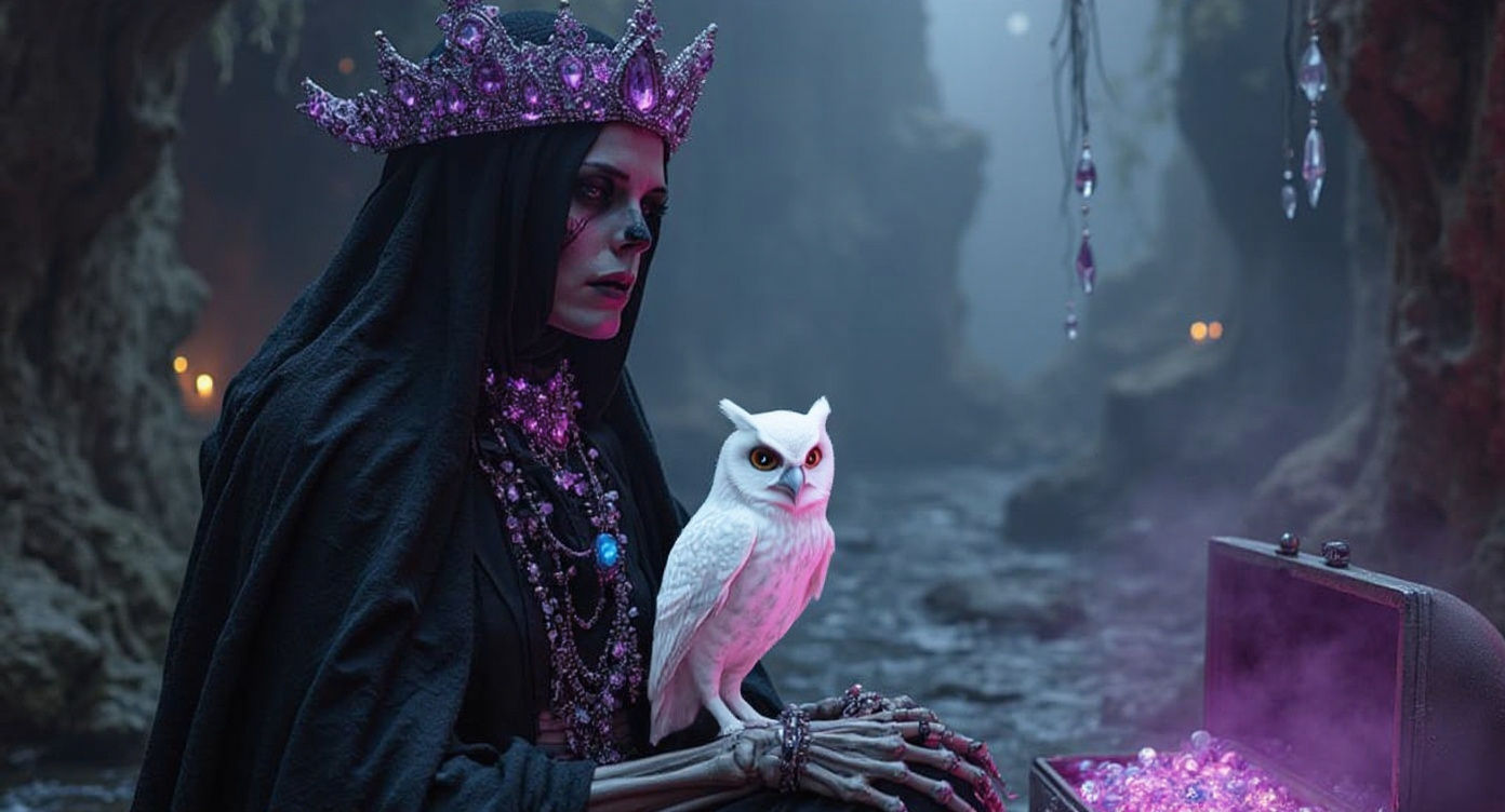 Ancient Skeleton in Jeweled Treasure Cave