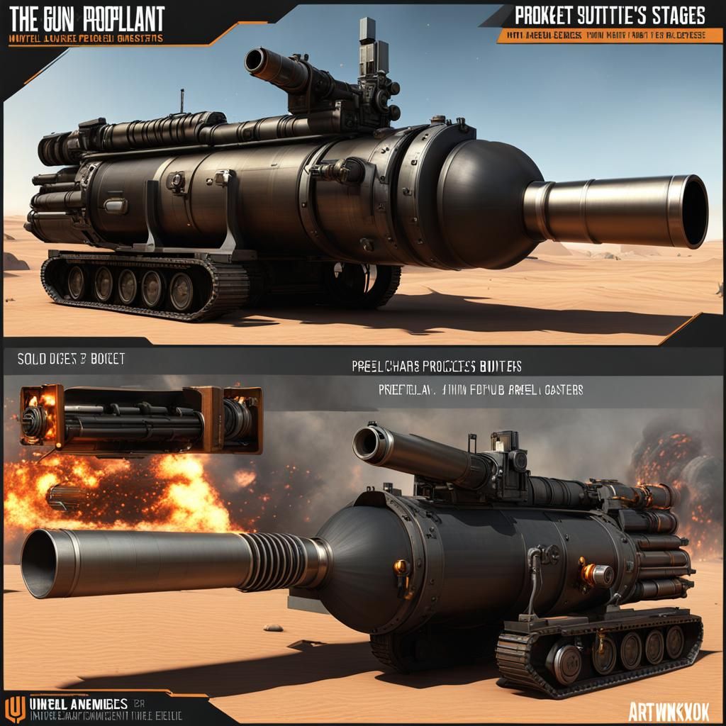 Sinister Multi-Stage Gun in Detailed Matte Painting