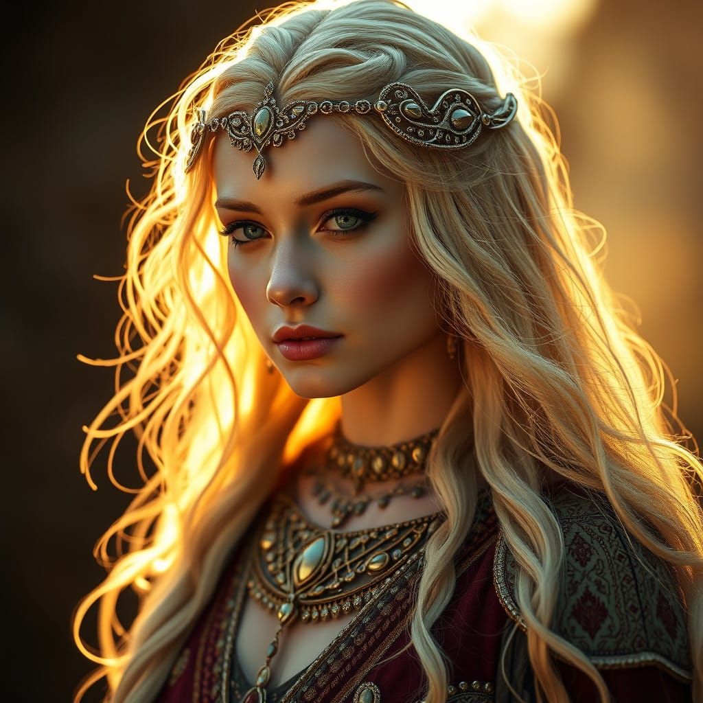 Lúthien in Elven Splendor with the Nauglamír