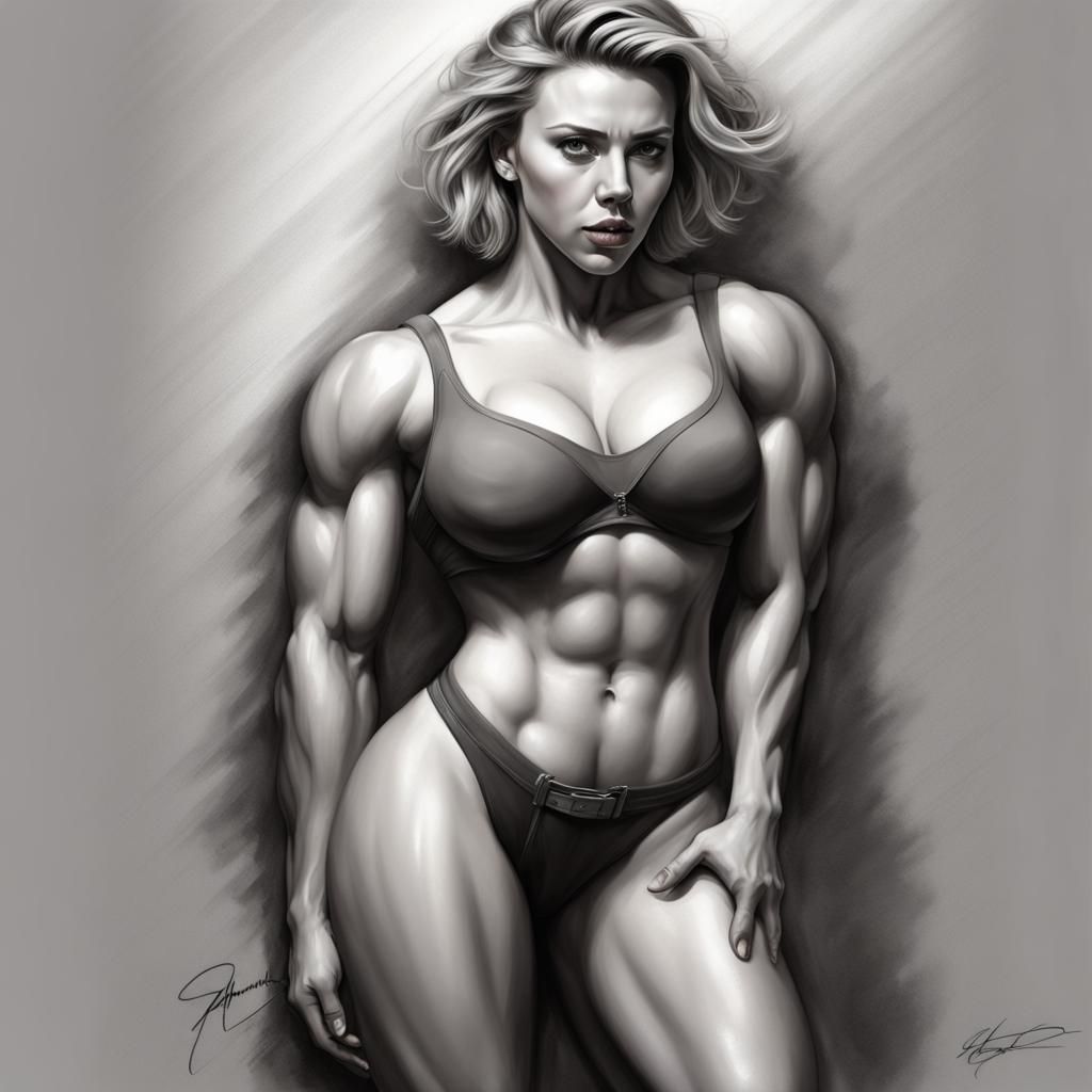 Muscular Woman with Realistic Physique