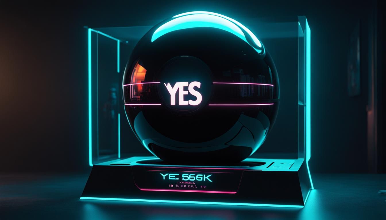 Magic Eight Ball in Cyberpunk Style