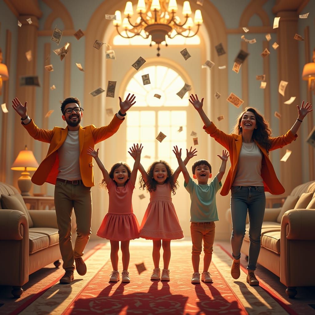 Euphoric Family Celebrates New Home in Fantasy Style