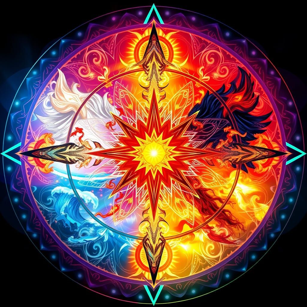 Celestial Mandalas of Elemental Balance