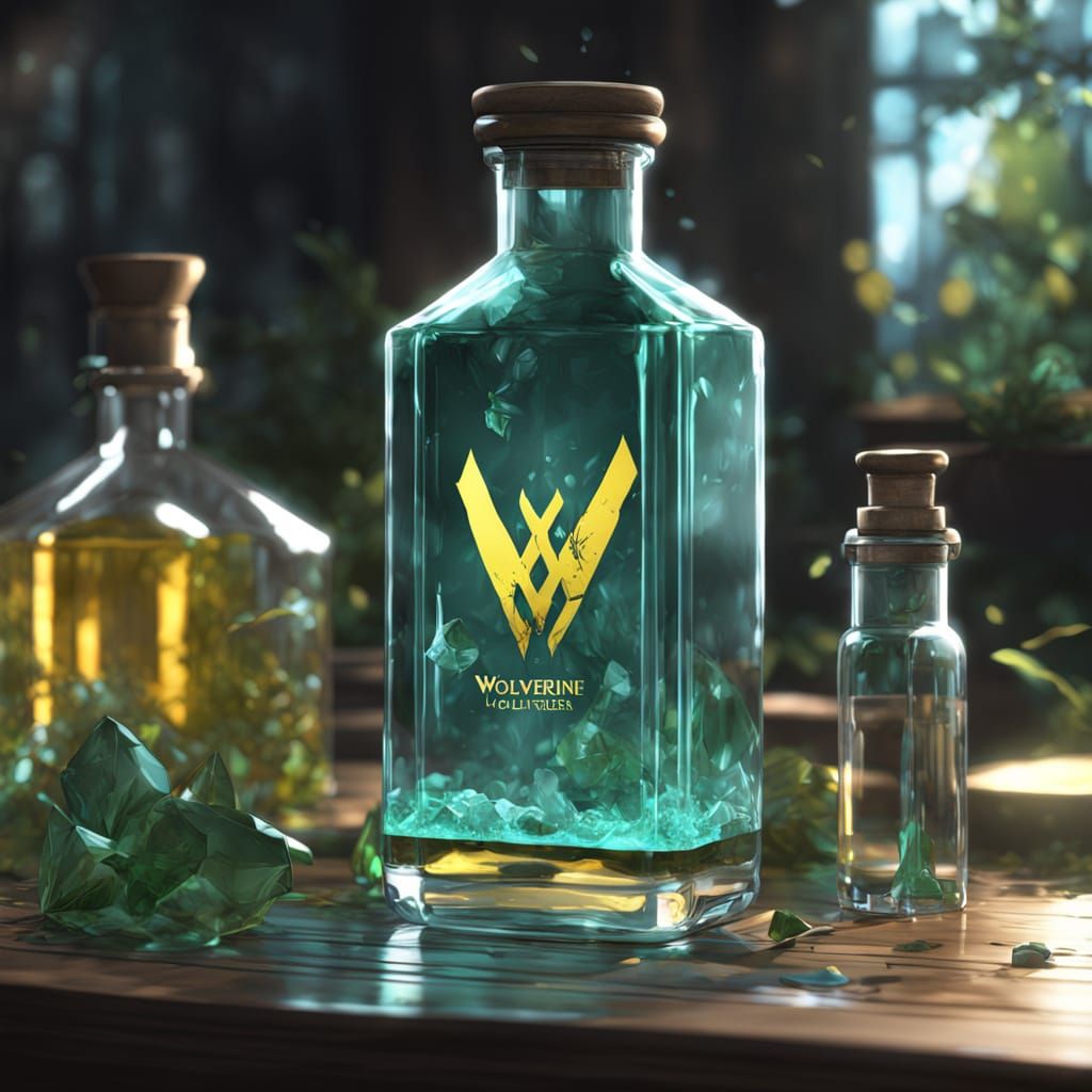 Emerald Elixir in Crystal Vial with Wolverine Gen X Label