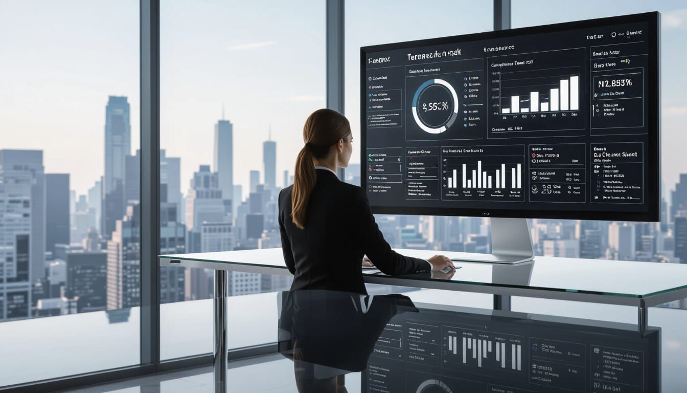 AI-Assisted Procurement Dashboard in Modern Office, Digital ...
