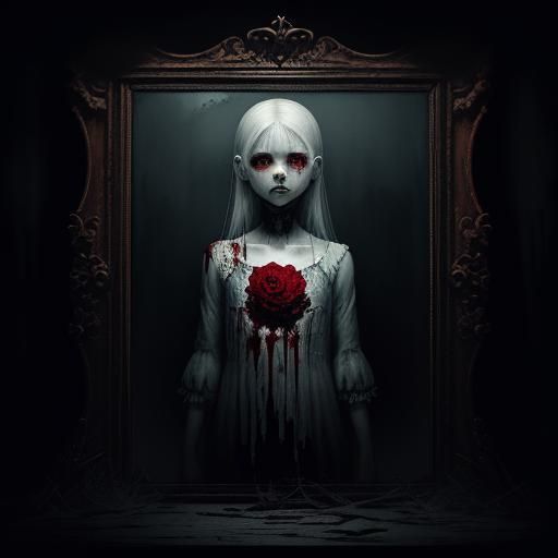 Ominous Doll in Dark Fantasy Illustration