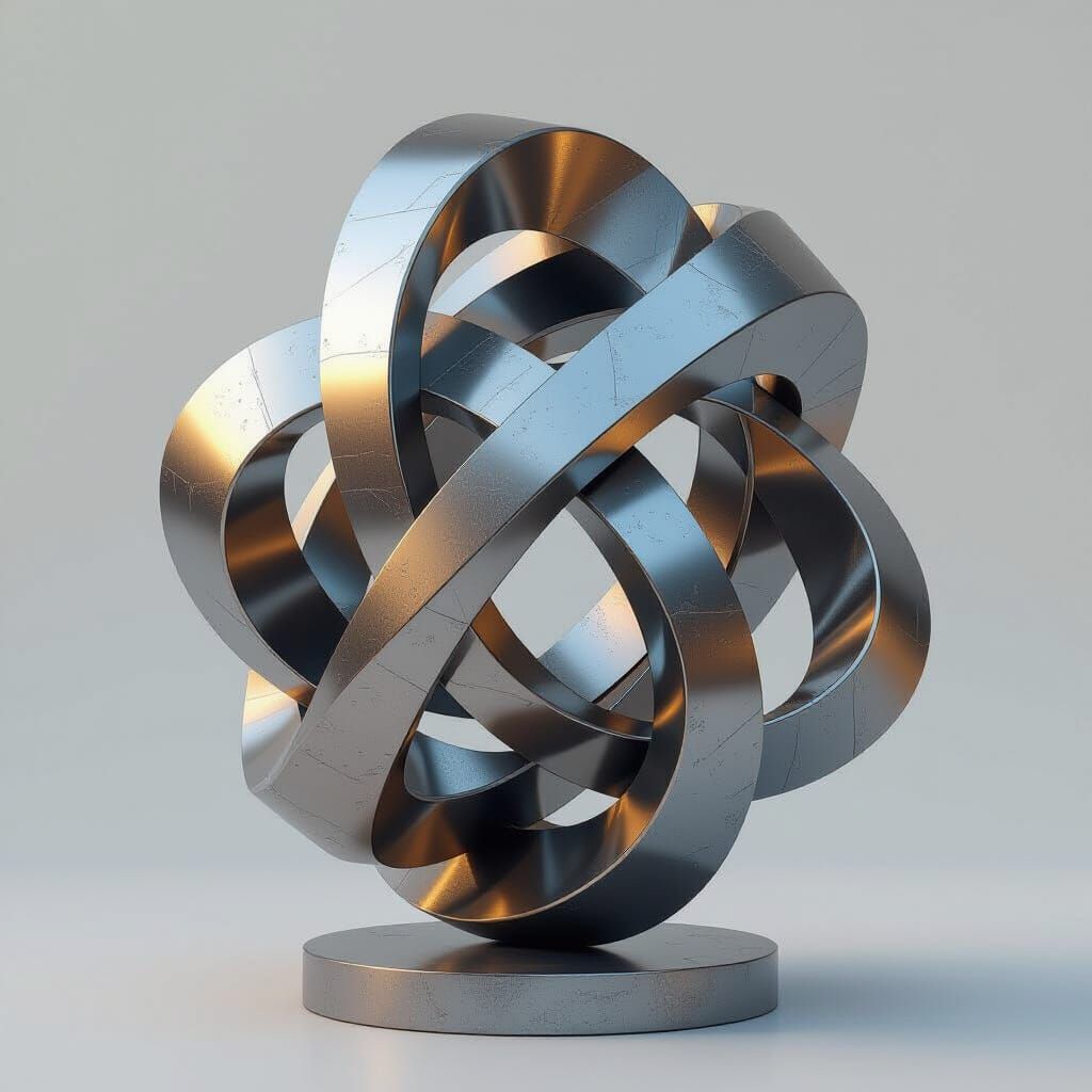 Abstract metal sculpture