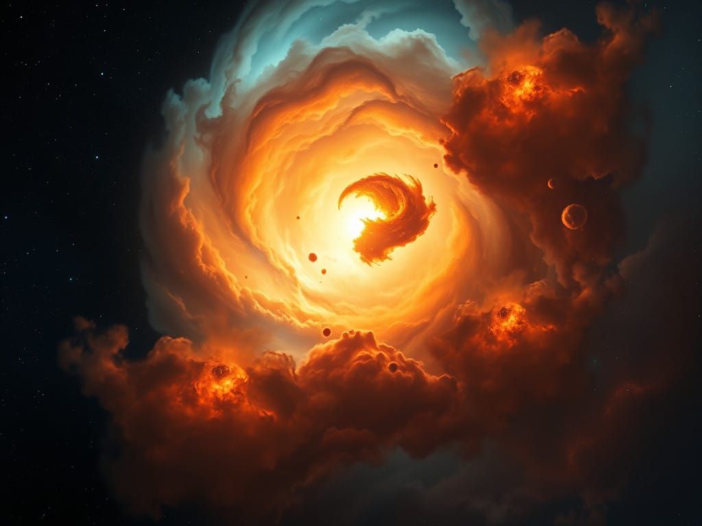 Auroral Nebula in Vibrant Hues