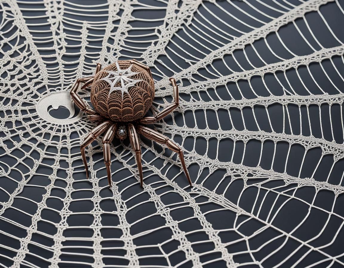 Lace Web with Diamond Spider
