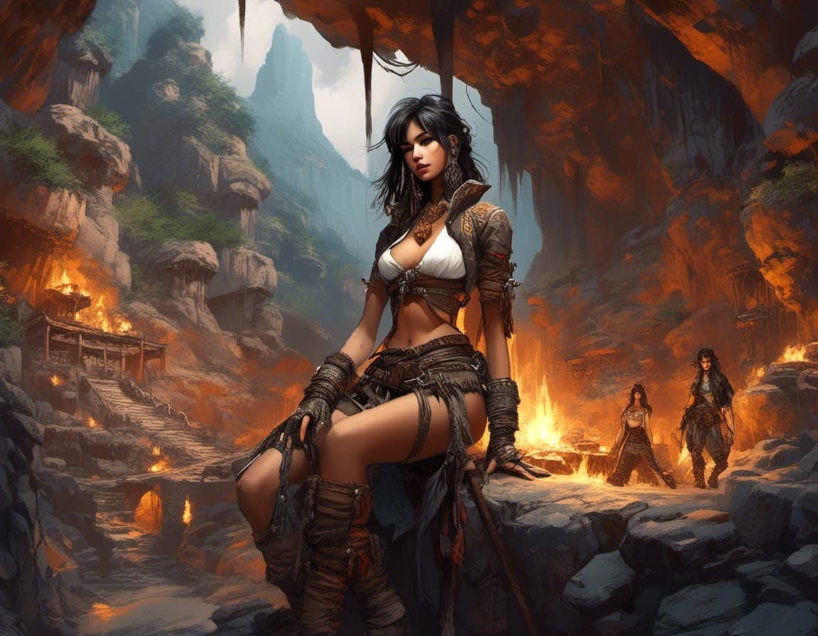 Anime Bandit Babe in Hot Springs Cavern