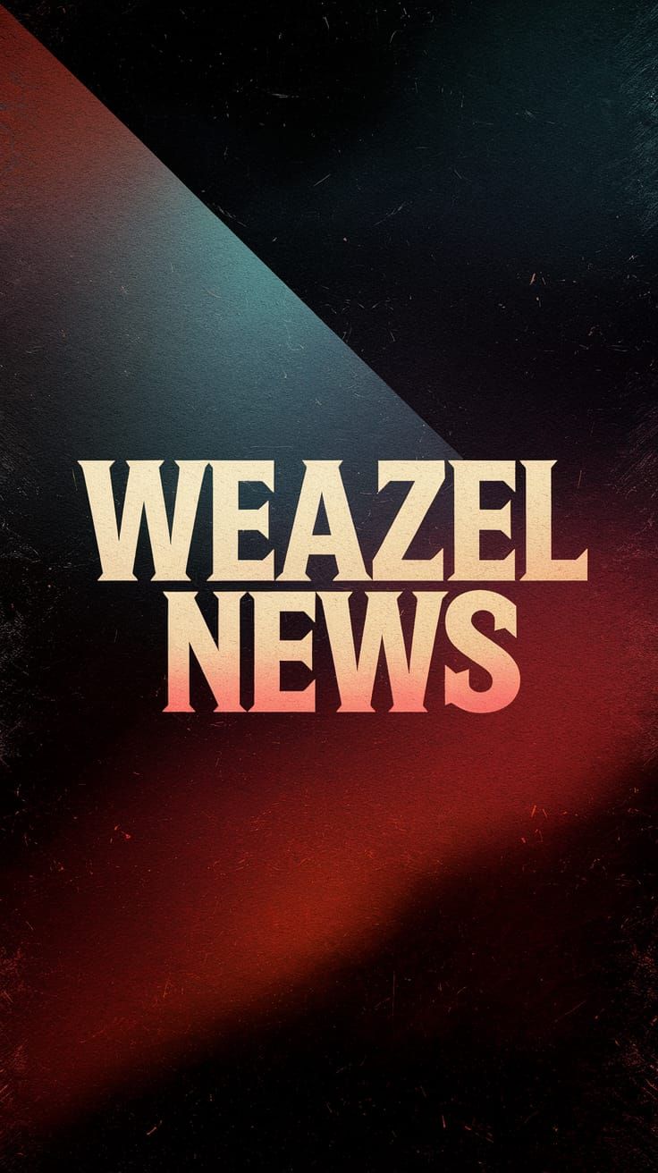 WEAZEL NEWS Emerges from a Rich Red Gradient in Cinematic Li...