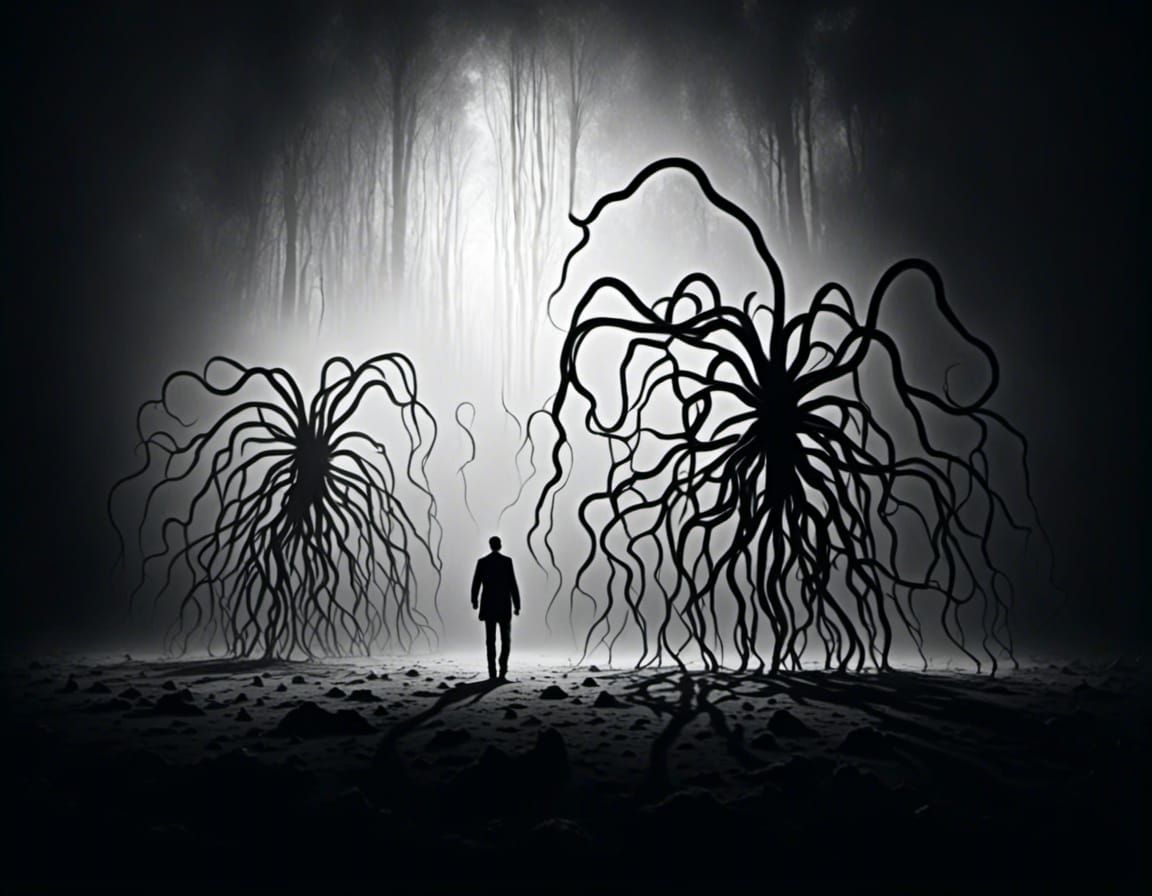 Striking Abstract Art in Black and White