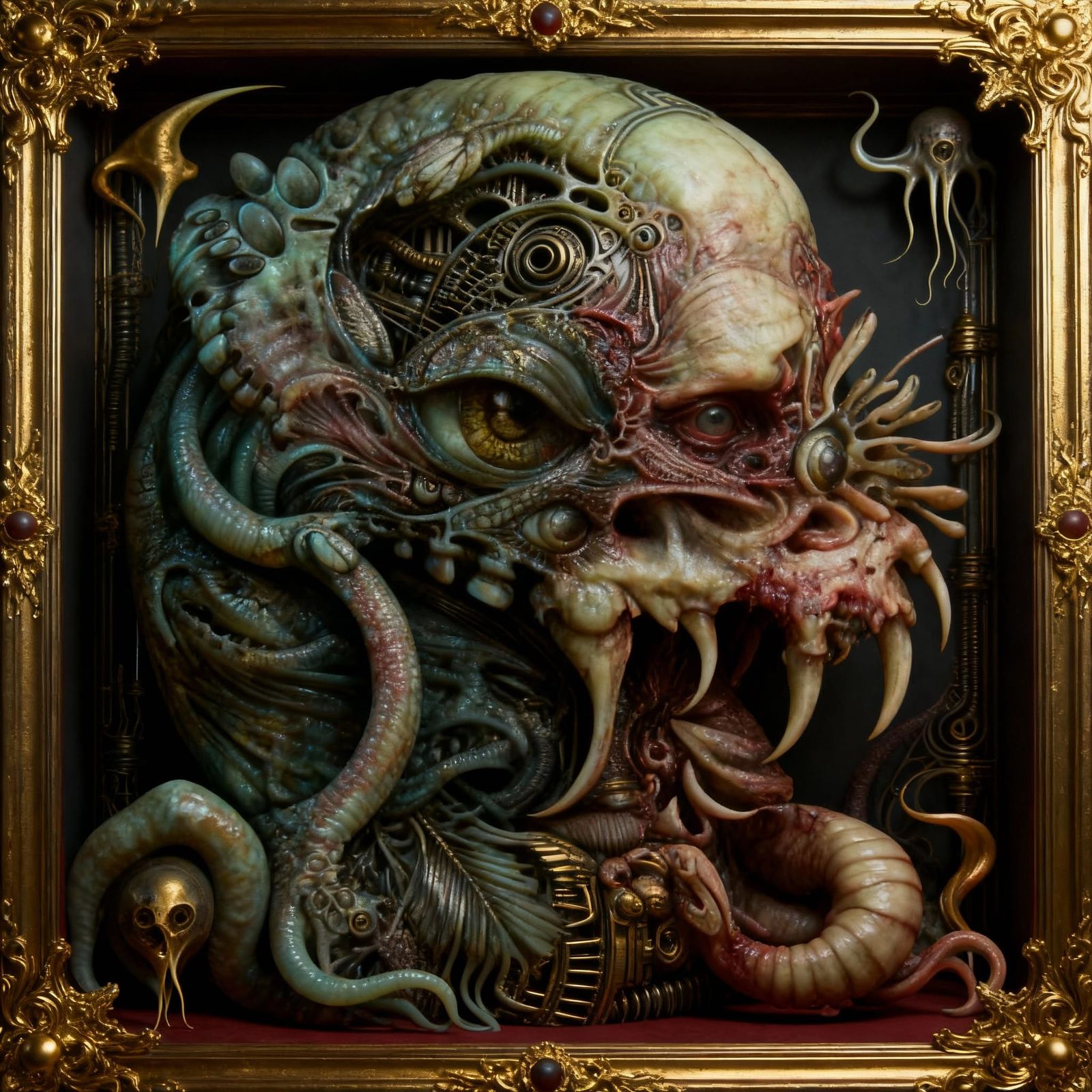 Cryptid Taxidermy Fantasy in Imperial Colors