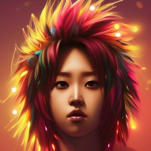cool hair backlit