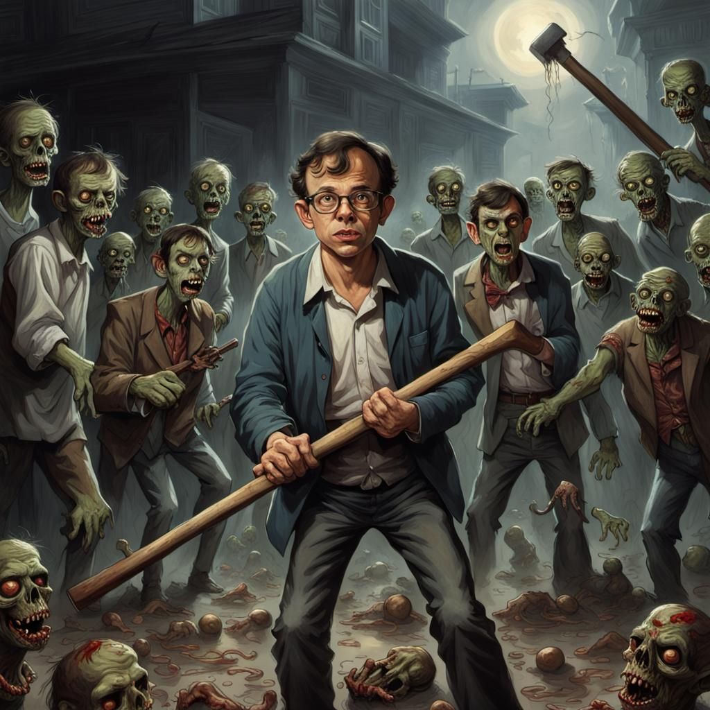 Sledgehammer Hero Confronts Zombie Doppelgangers