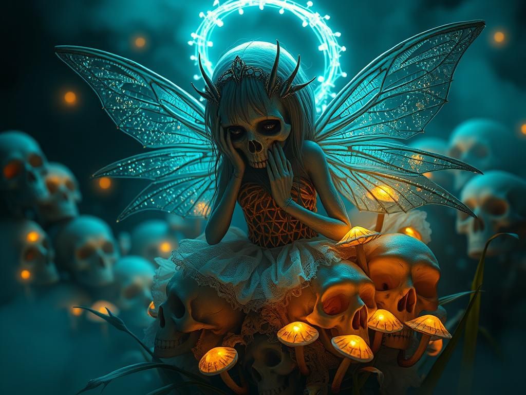 Crying Skull Fairy in Dark Forest