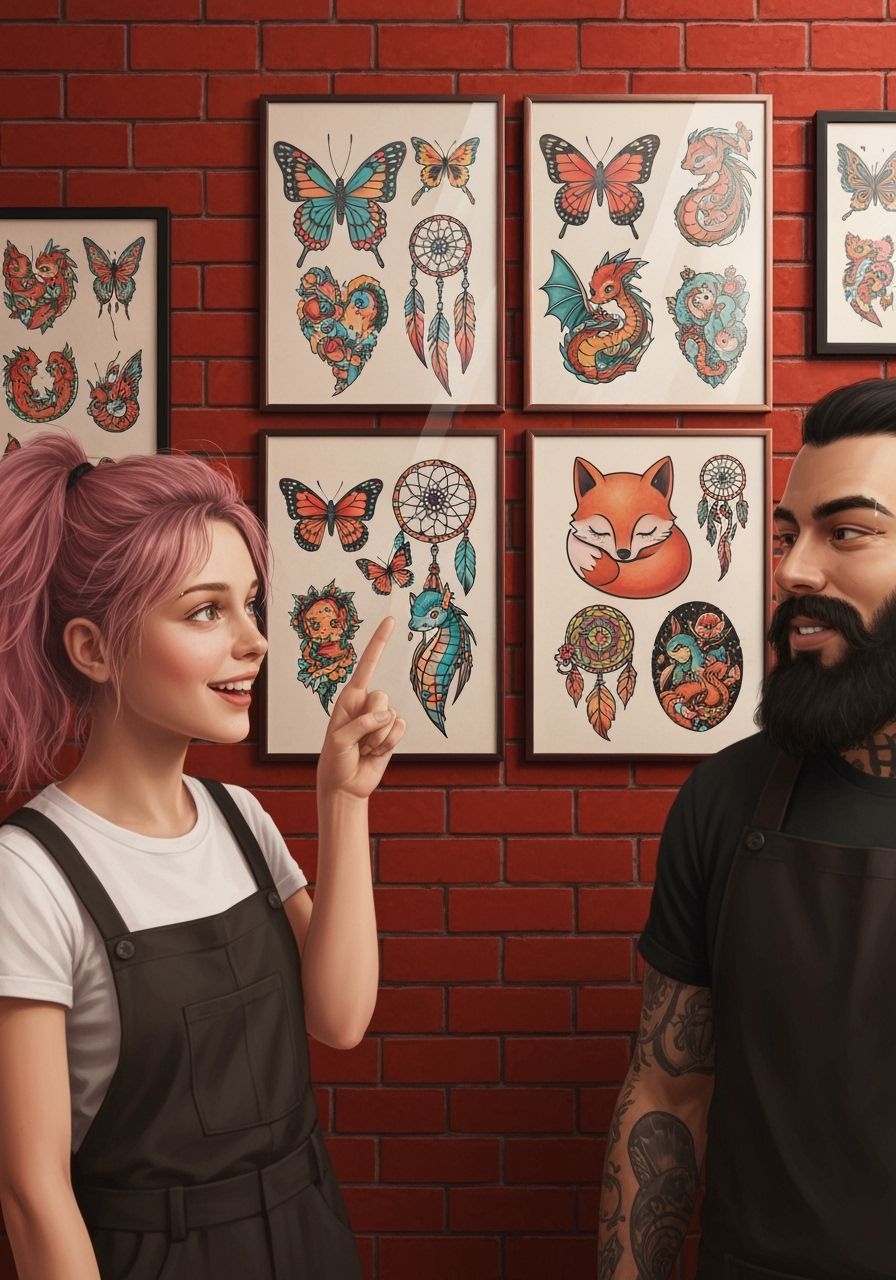 Hip-Hop Girl Selects Tattoo Art in Hyperrealistic Style