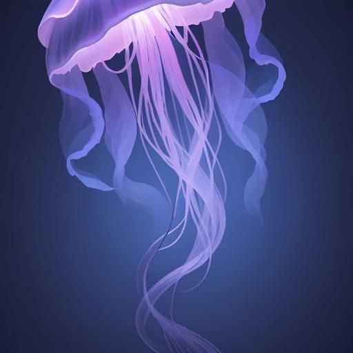 Glowing Jellyfish in Fantasy Bioluminescence