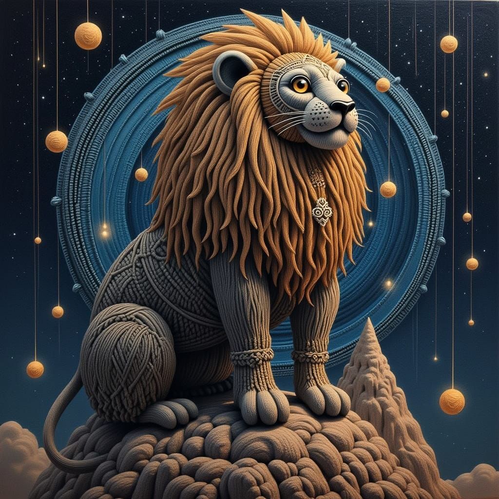 Lion with Stardust Mane on Crystal Mountain