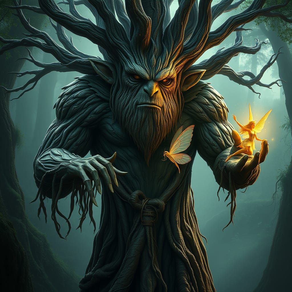 Epic Tree Man Guardians Golden Fairy
