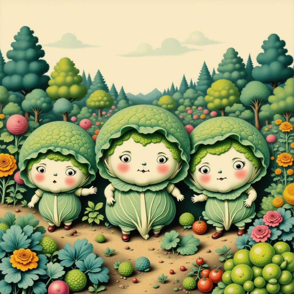 Chibi Cabbage People: Adorable Little Characters