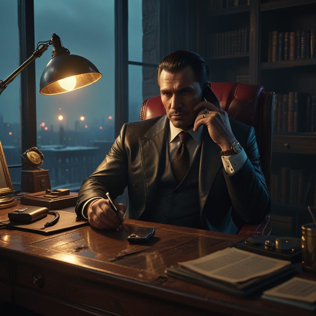 Russian Mafia Boss in Cinematic Digital Art