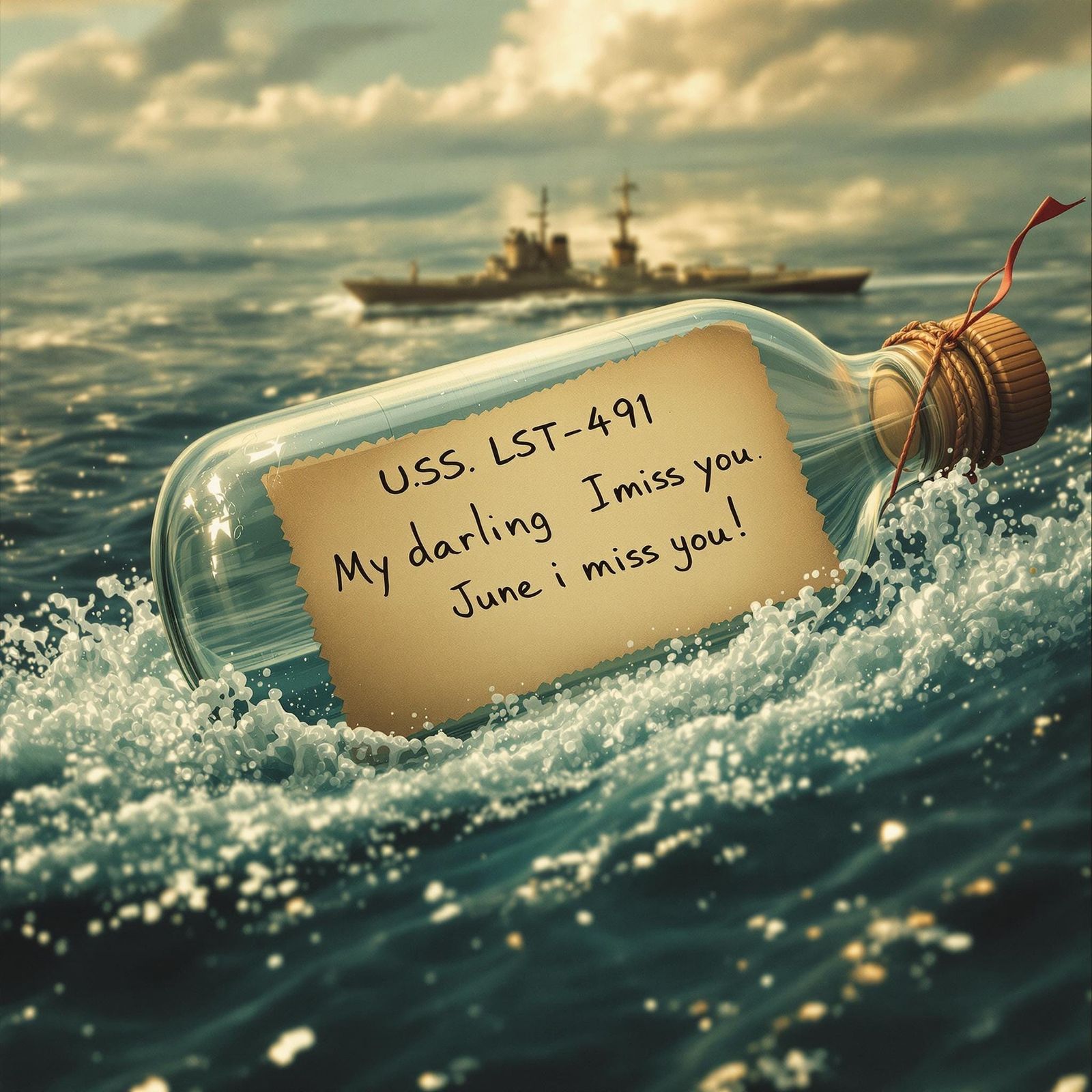 USS LST-491 Sails Away with a Soldier's Heart