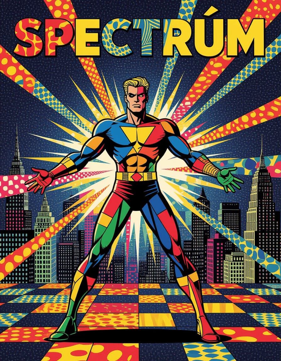 Layered Pop Art Explosion in Comic Style