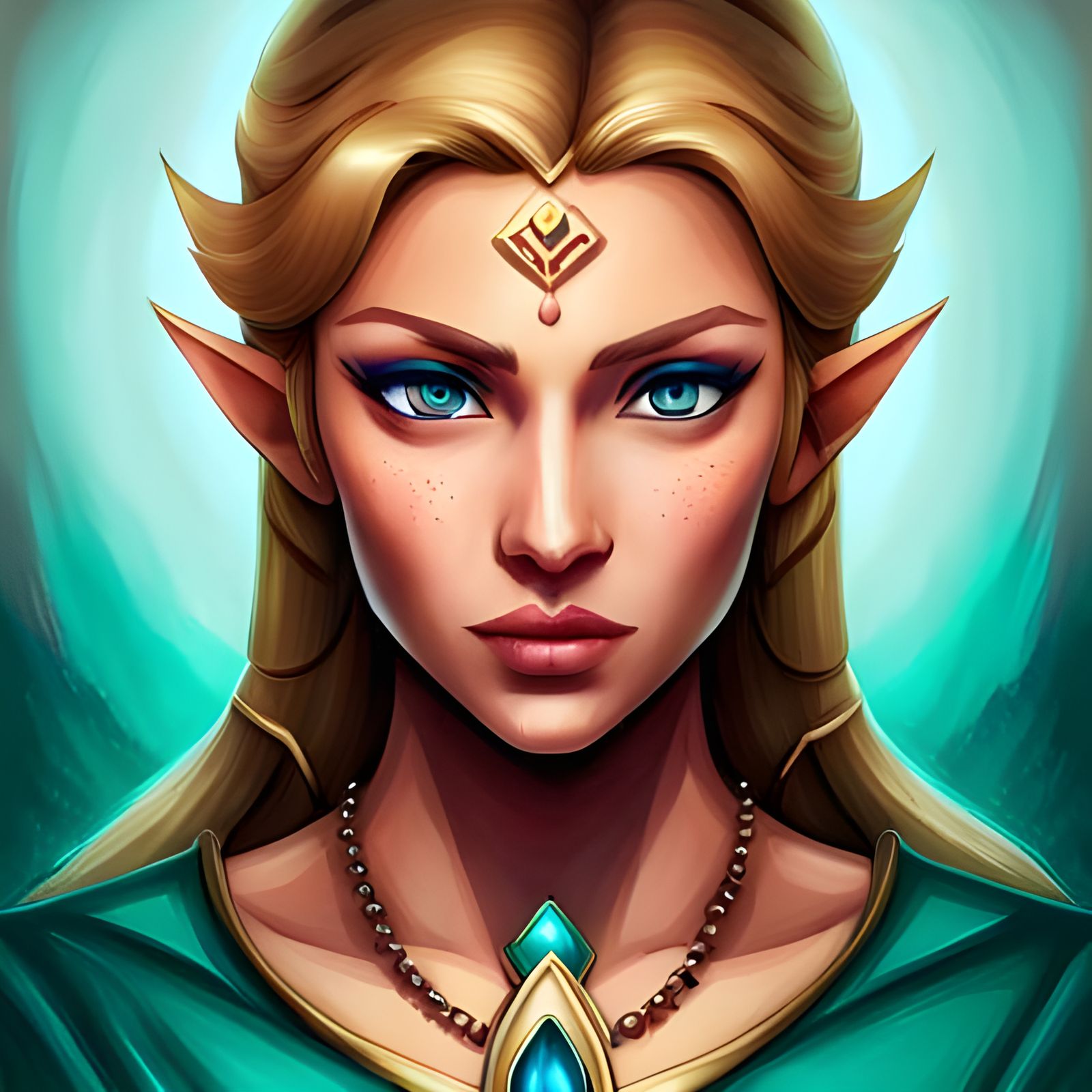 Hyperrealistic Portrait of Princess Zelda in 8k