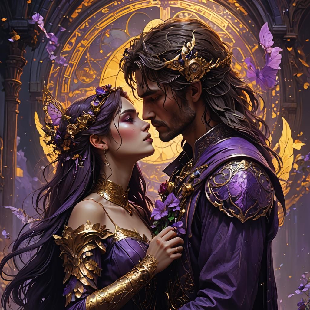 Farewell Kiss in Dark Fantasy Style