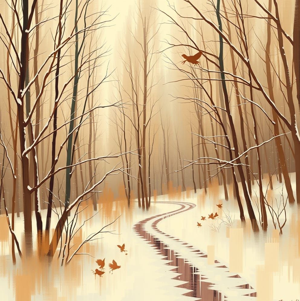 Abstract Surreal Winter Landscape in Auburn