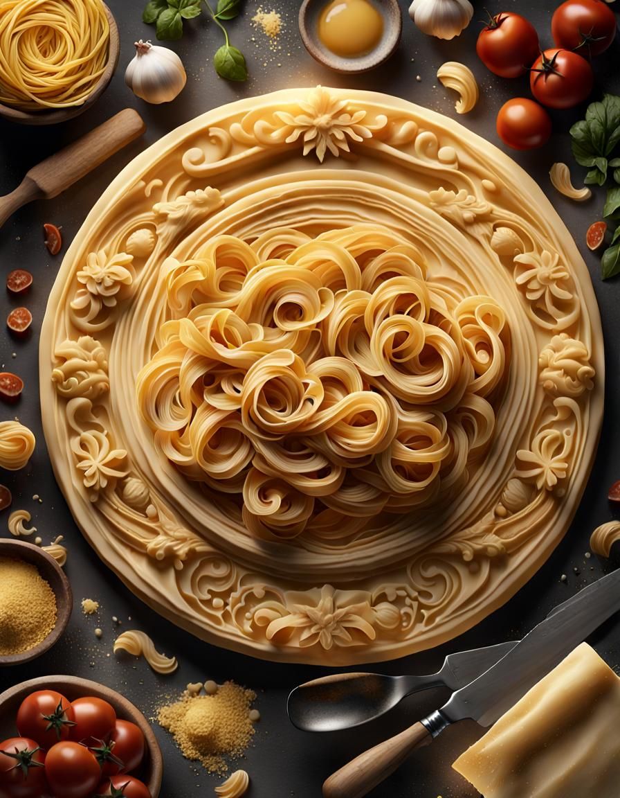 Intricate Pasta Art by a Master Chef