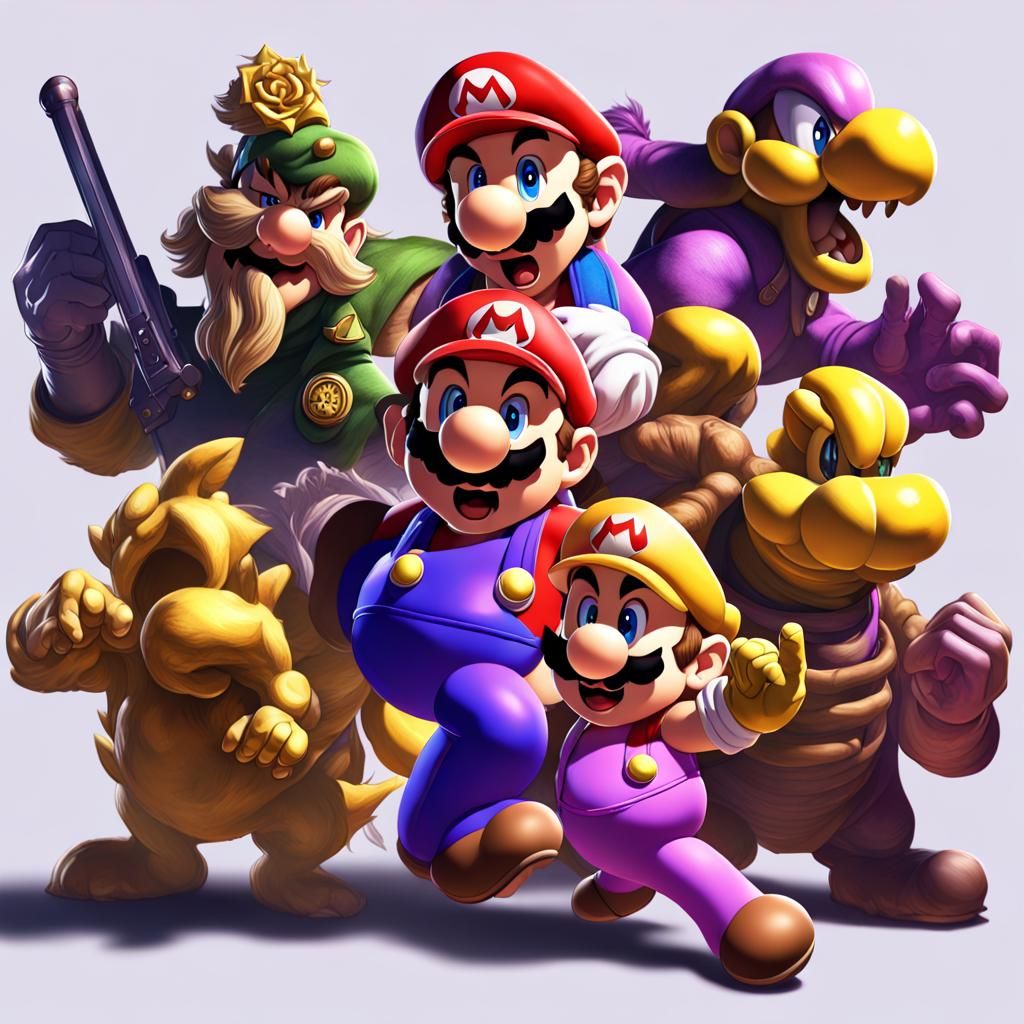 Super Mario Dark Fantasy Battle in 8K Resolution