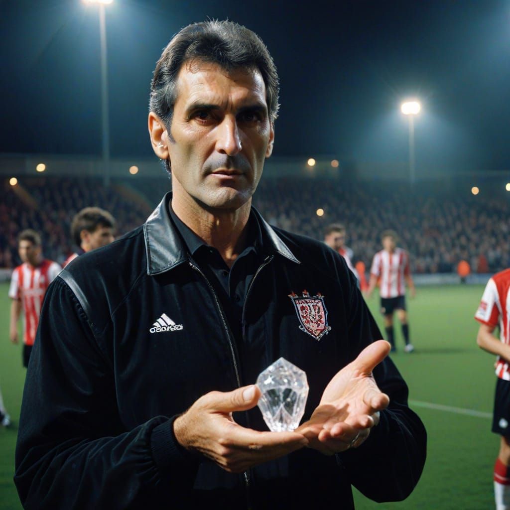 Uri Geller enchants players of Exeter City with magic crystal