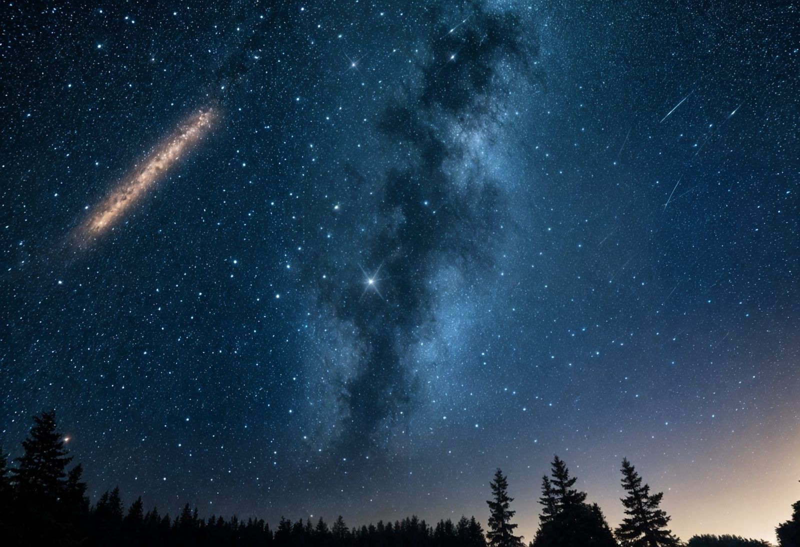 Celestial Night Sky in Vibrant Colors