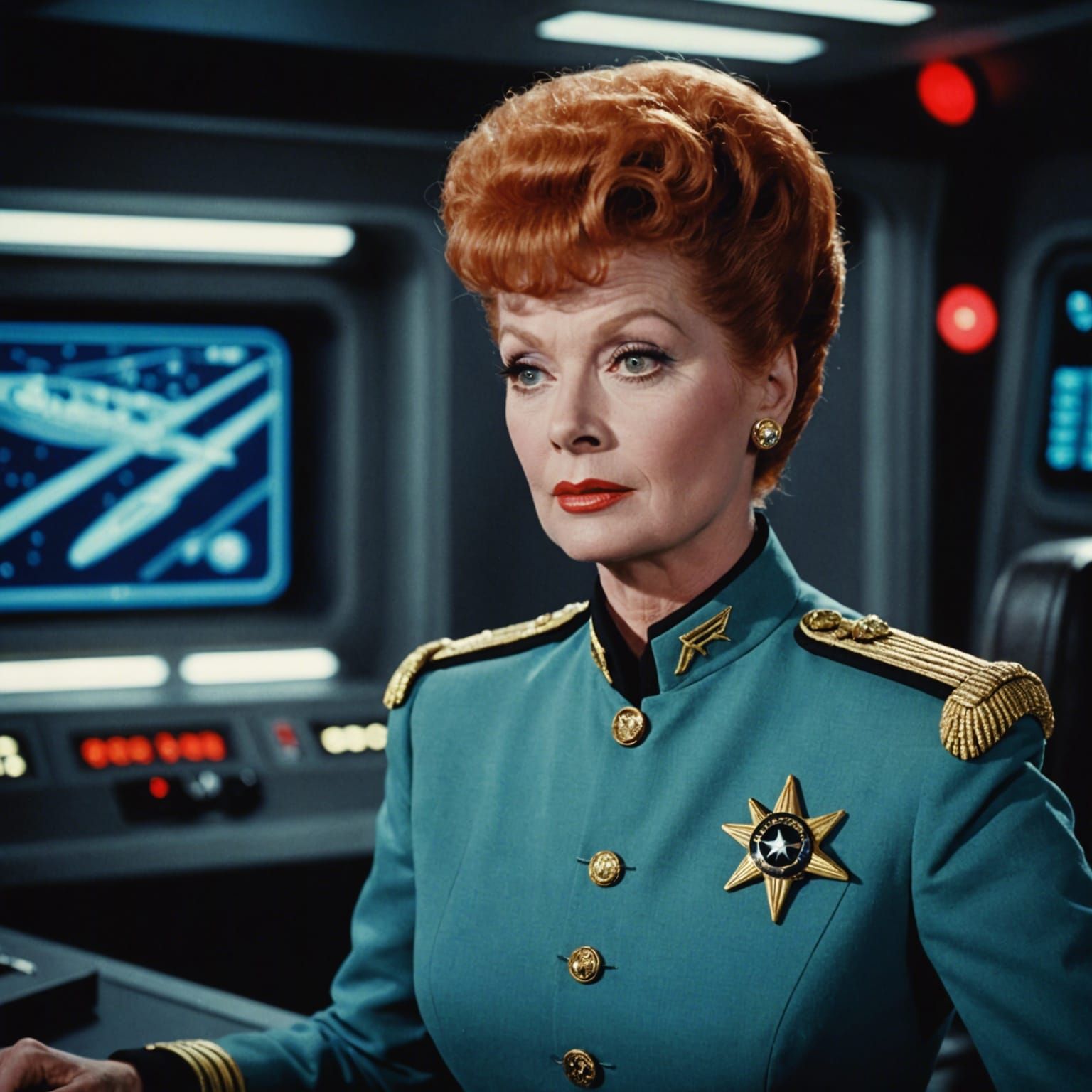 Lucille Ball as Starfleet Admiral - Cinematic Portrait