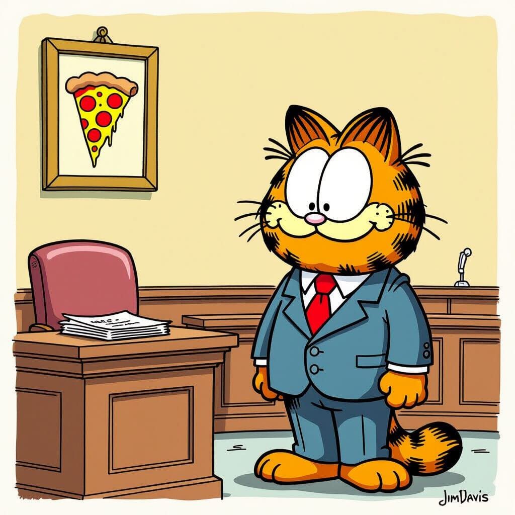 Garfield's Courtroom Chaos: A Pizzeria Lawsuit