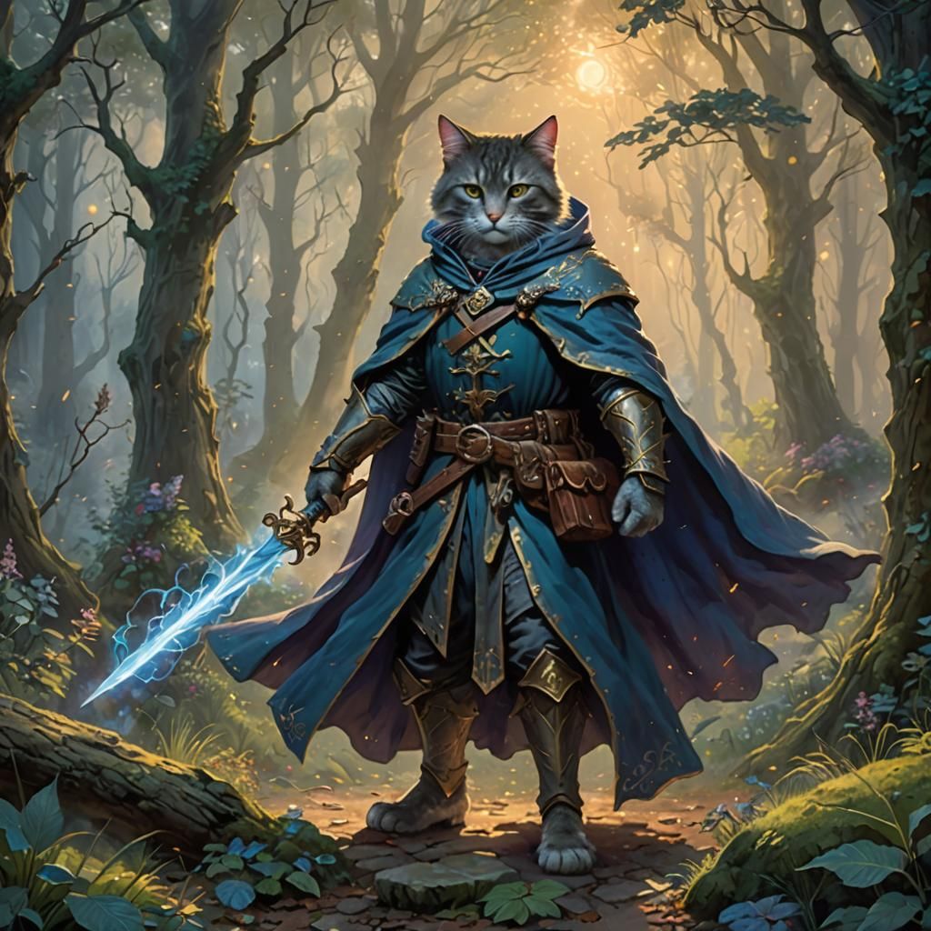 Catfolk Mage Adventurer in Twilight Forest