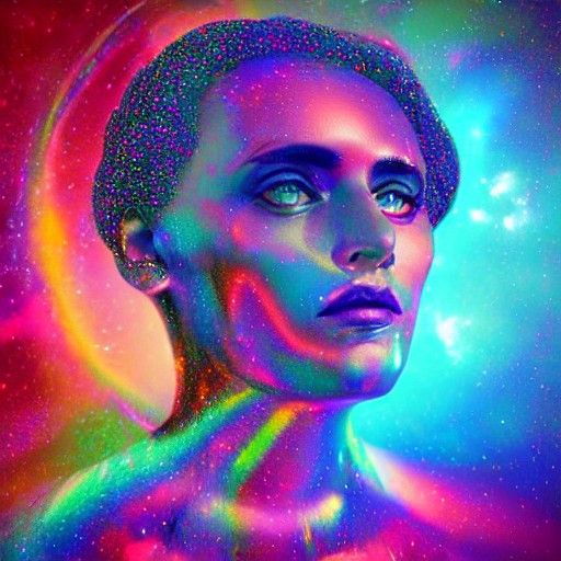Holographic Astral Cosmic Illustration by Pablo Amaringo