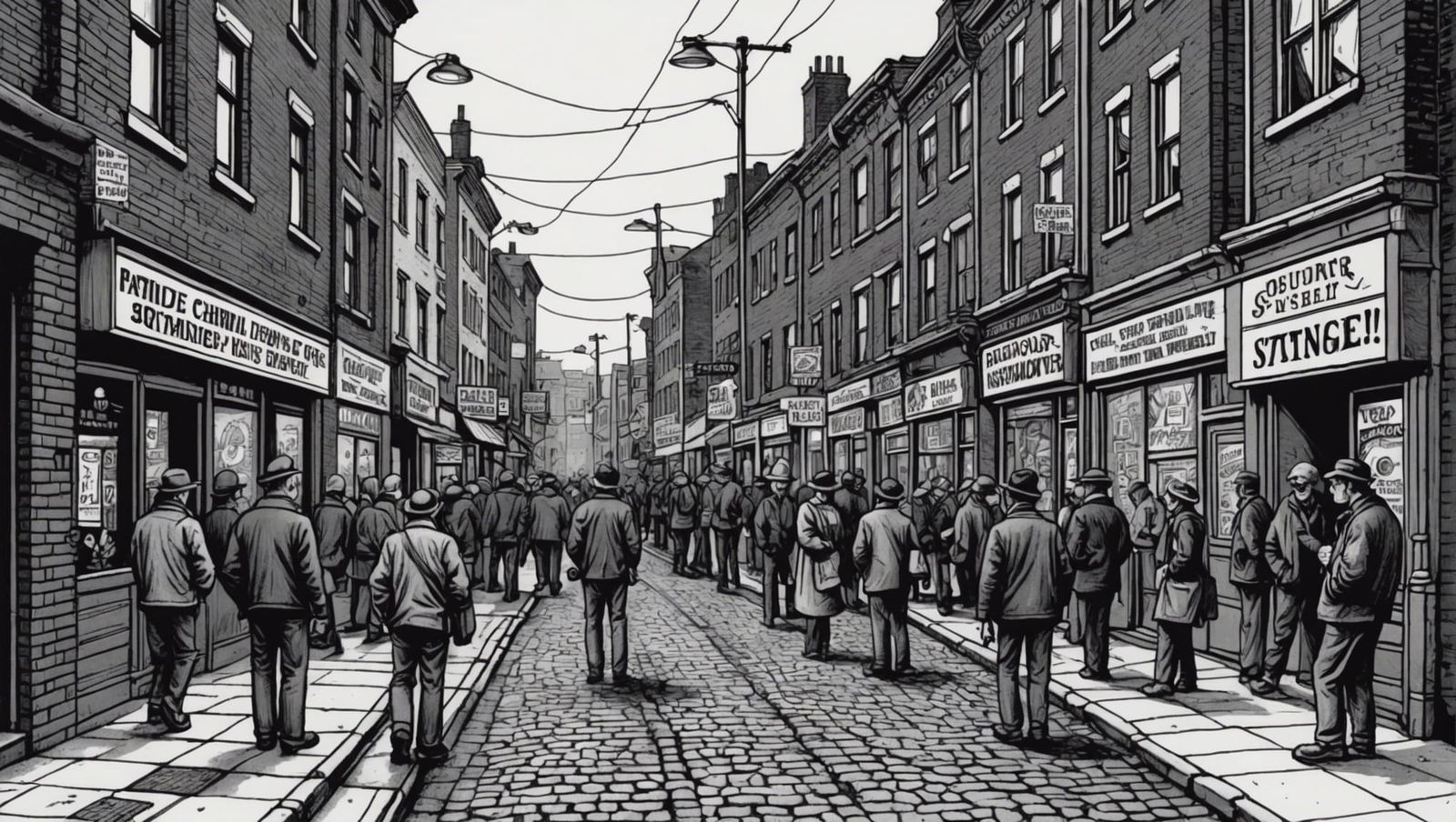 Inner City Street Scene in Comix Style